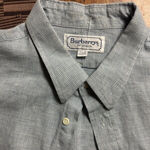 Burberry Men's Subtle Gray Plaid Shirt